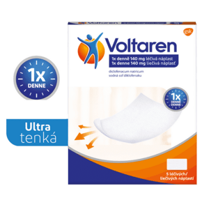 VOLTAREN Liečivá náplasť 1x denne na bolesť chrbta 5 ks