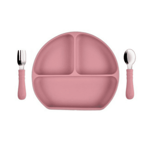 MARTONS Silikónová jedálenská sada 3-dielna dark pink set
