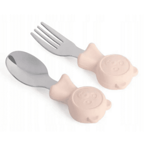MARTONS Detský príbor lyžička a vidlička bear beige set