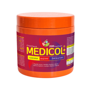 MEDICOL Plus vláknina enzýmy živé kultúry 220 kapsúl