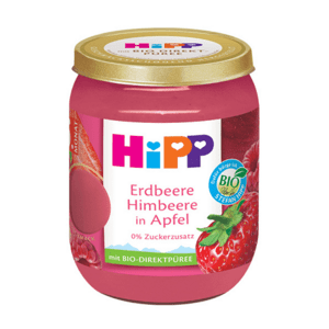 HIPP Príkrm bio jablko, jahody a maliny 160 g