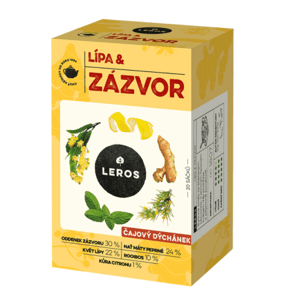 LEROS Lipa a zázvor čaj 20 x 2 g