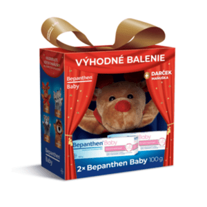 BEPANTHEN Baby masť 2 x 100 g + darček maňuška set