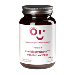 BEGGS Iron bisglycinate 20 mg + rosehip extract 100 kapsúl