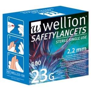 WELLION Lanceta bezpečnostná 2,2 mm 100 ks