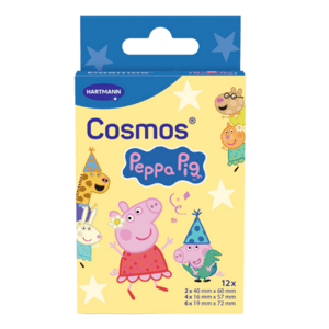 COSMOS Peppa pig detská náplasť na rany vodeodolná 12 ks