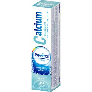 REVITAL Calcium + magnézium + vitamíny C, B6, D3, K1 20 šumivých tabliet