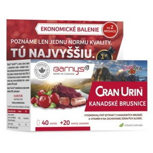 BARNY'S Cran-urin kanadské brusnice 40 + 20 kapsúl zadarmo
