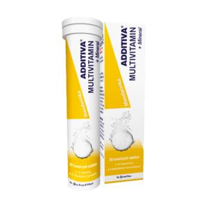 ADDITIVA Multivitamín + minerál, mandarínka 20 šumivých tabliet