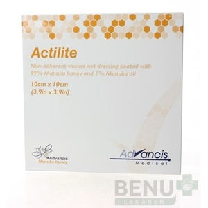 ACTILITE Krytie na rany antimikrobiálne s medom 10 x 10 cm 10 ks