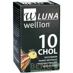 WELLION Luna chol testovacie prúžky 10 ks