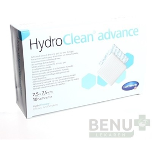 HydroClean advance vankúšik na rany štvorec (7,5x7,5 cm) 10ks