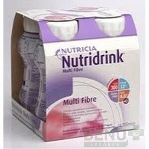 NUTRIDRINK Multifibre jahodová príchuť 4 x 200ml