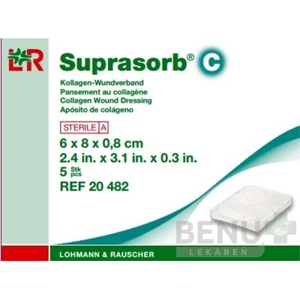 SUPRASORB C KRYTIE NA RANY 6x8x0,8 cm 5ks