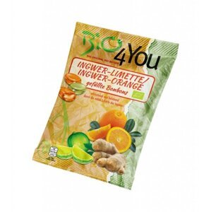 Bio4you Cukríky zázvor limetka/zázvor pomaranč 75g