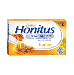 BYLINNÉ PASTILKY DABUR HONITUS med 24 pastiliek