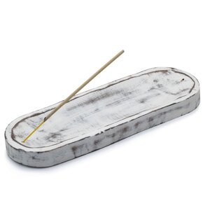 AWM Veľký Stojan na Vonné Tyčinky 30x10cm - Biela Vymývaná 1ks