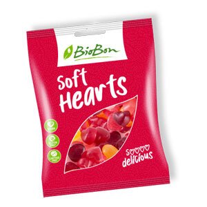 BIOBON Cukríky Srdiečka bez želatíny bezgluténové vegan BIO 100g