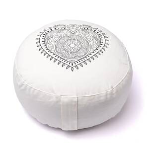 Yogi & Yogini Naturals Meditačný vankúš v tvare srdca z bielej organickej bavlny 1ks