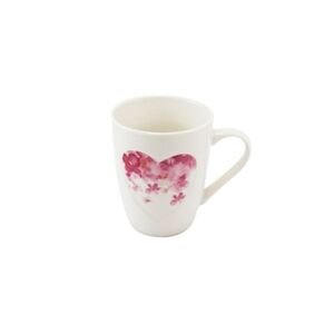 HOME ELEMENTS Hrnček s vytlačeným srdcom - kvety 340 ml