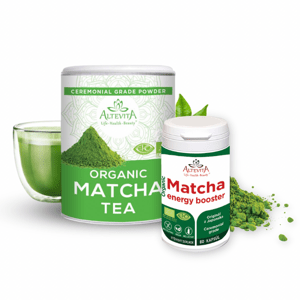 ALTEVITA BIO MATCHA 100g + BIO MATCHA energy Booster 80 kapsúl