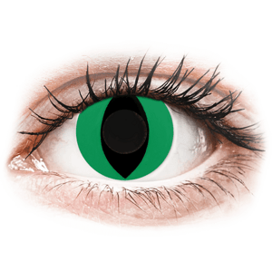 CRAZY LENS - Cat Eye Green - nedioptrické jednodenné (2 šošovky)