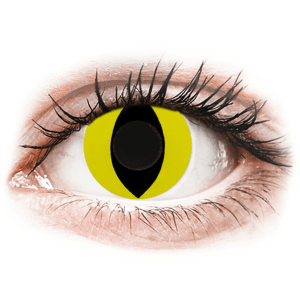 CRAZY LENS - Cat Eye Yellow - nedioptrické jednodenné (2 šošovky)