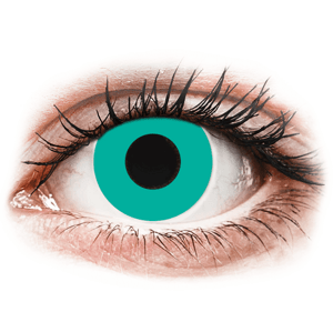 CRAZY LENS - Solid Turquoise - nedioptrické jednodenné (2 šošovky)